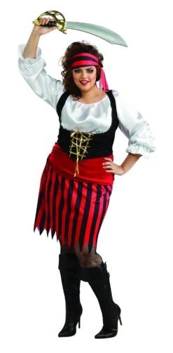Womens Plus Size Pirate Girl Costume
