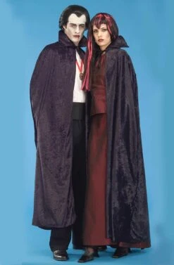 Halloween Capes Black Velvet Costume Capes 56 Inch
