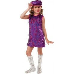 Girls Pink Mod Girl Costume