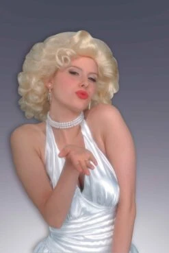 Halloween Wigs Retro Hollywood Starlet Wig/Jewelry Set