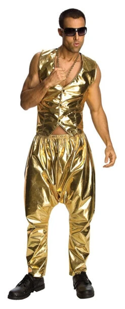 Old School Hip Hop Gold Rapper Pants