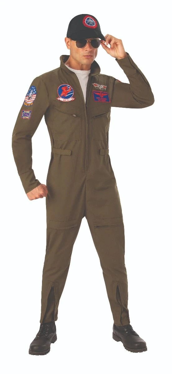 Mens Top Gun Flight Suit Costume 1 Mens Top Gun Flight Suit Costume