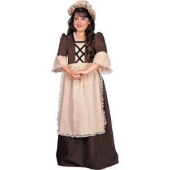 Girls Colonial Dress Costume
