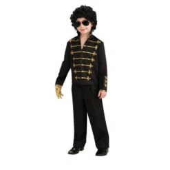 Boys Michael Jackson Black Military Jacket